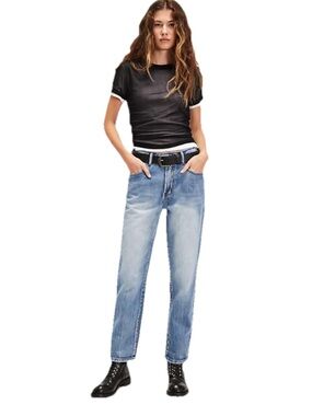 OneTeaspoon Boyfriend Jeans Size 30 Mid-Rise Cropped Relaxed Fit Style 94062437